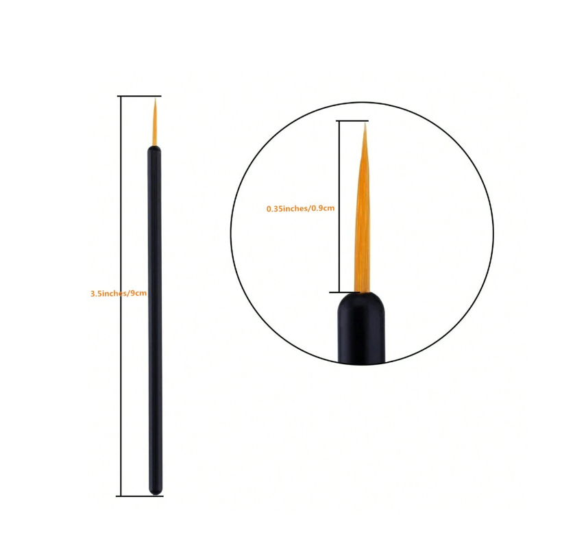 Eyeliner aplikatoriaus šepetėliai 25 vnt.