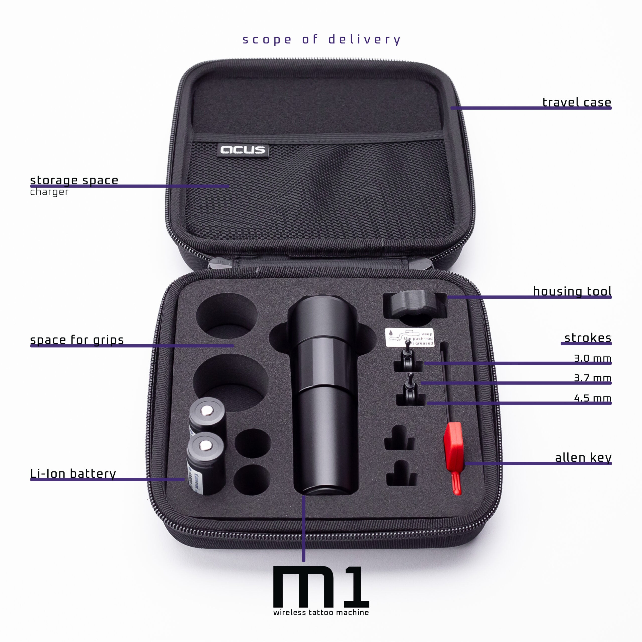 acus m1 ワイヤレスタトゥーマシン Acus M1 Wireless Tattoo Machine | Baltik Body Art