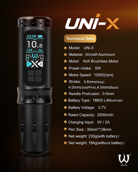 Wireless tattoo machine Ava Uni-X | Baltik Body Art