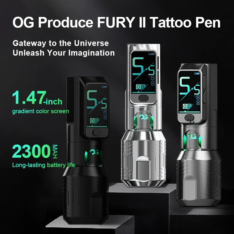 OG Fury II bezvadu tattoo mašīna