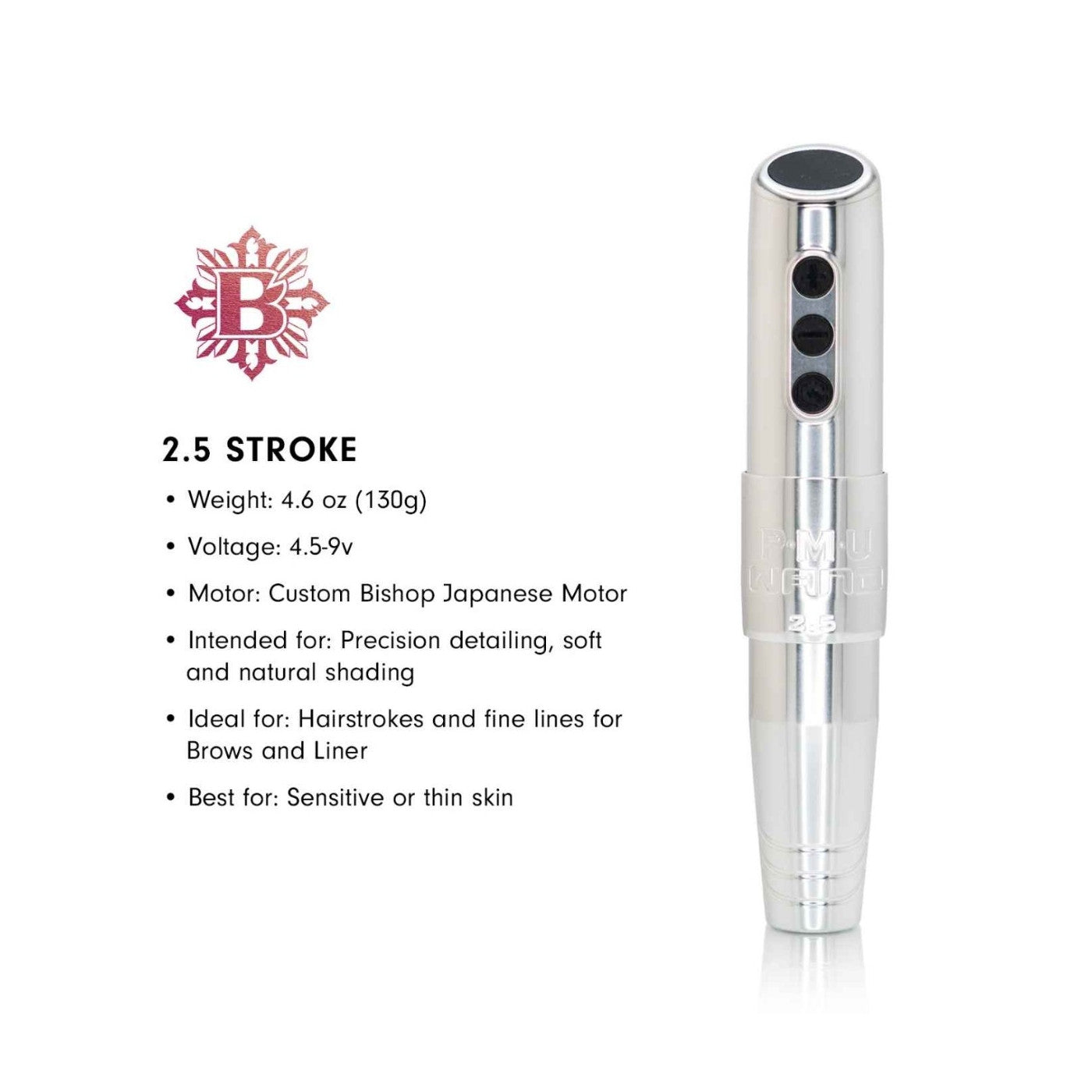 BISHOP PMU WAND Full set - silver OMG