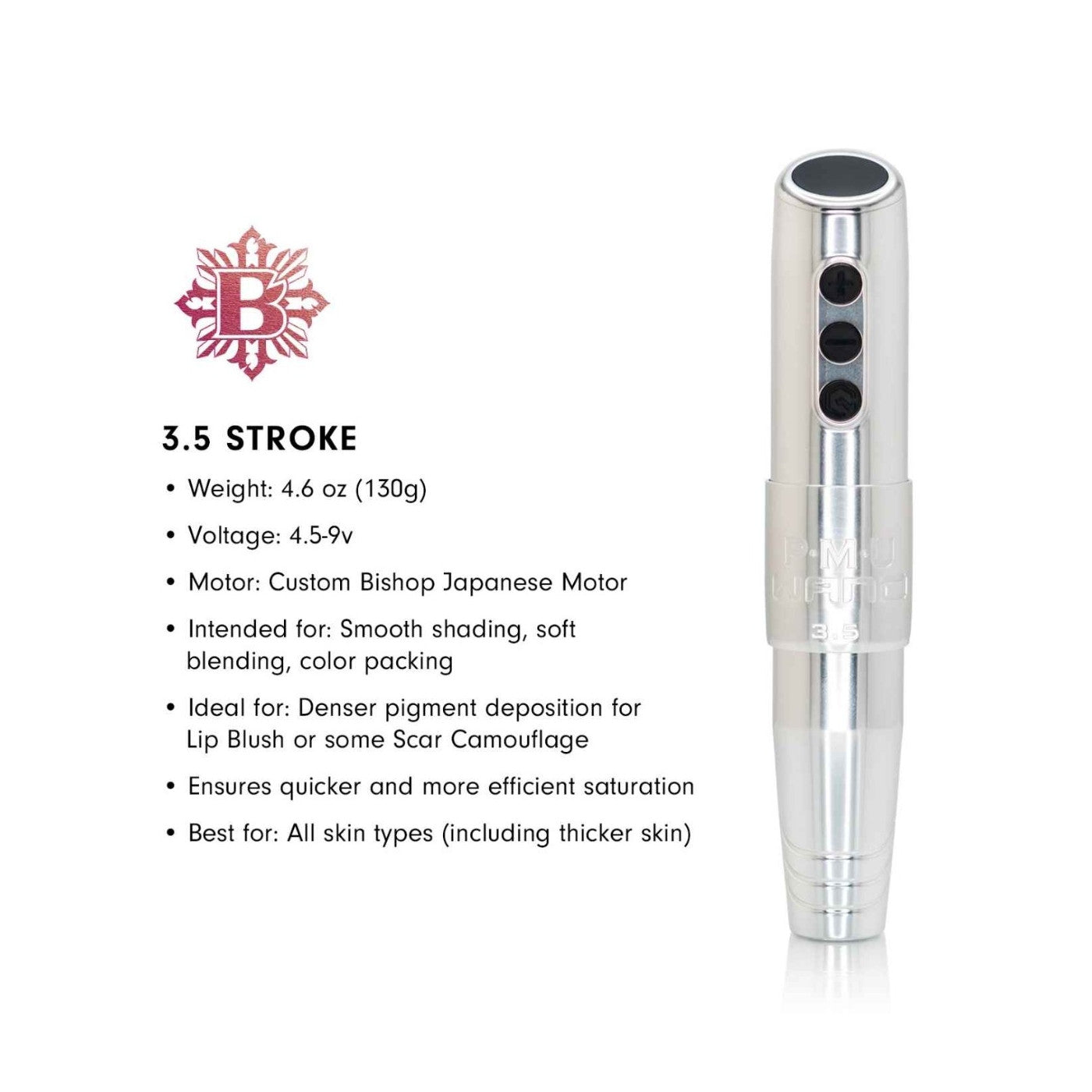 BISHOP PMU WAND Full set - silver OMG