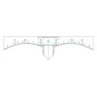 Eyebrow Ruler Sticker 10pcs