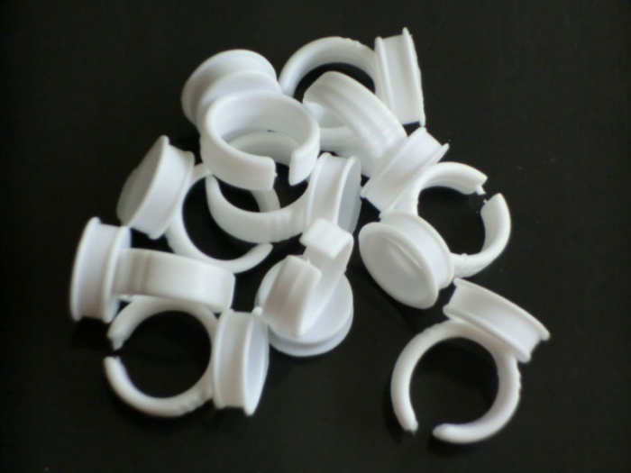 CAP RING 1 caurums balts īss 10gab