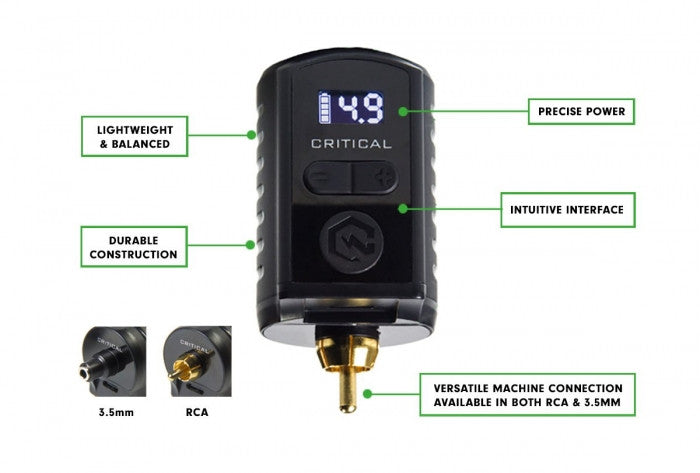 CRITICAL – Baterija RCA arba 3.5mm