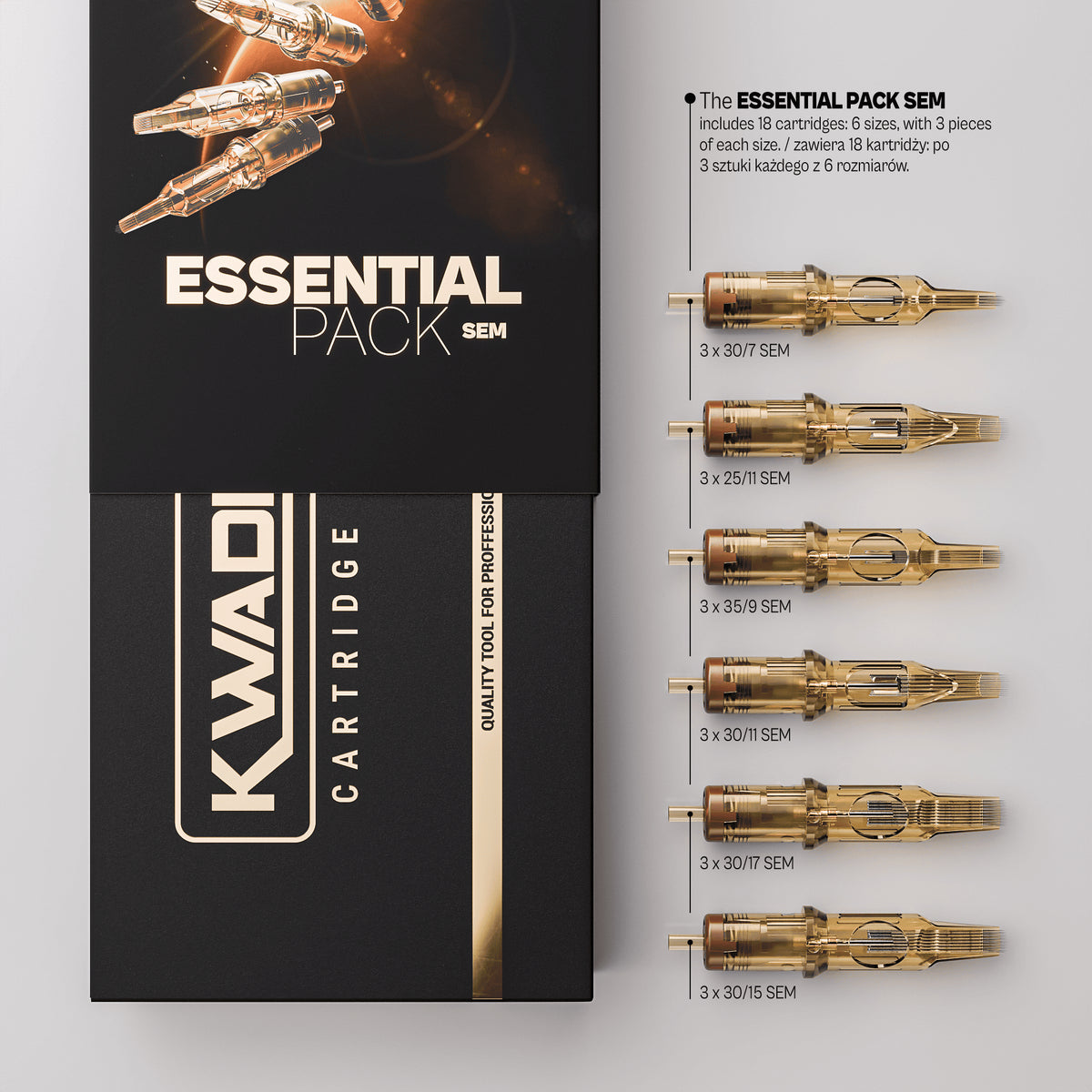 KWADRON Cartridges Essentials Pack 18pcs
