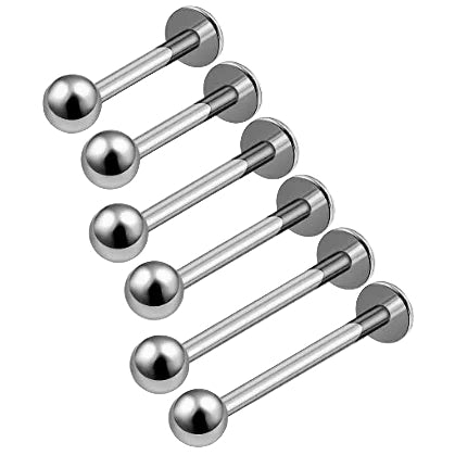 Plieninis labret auskaras 1.2 mm ir 1.6 mm