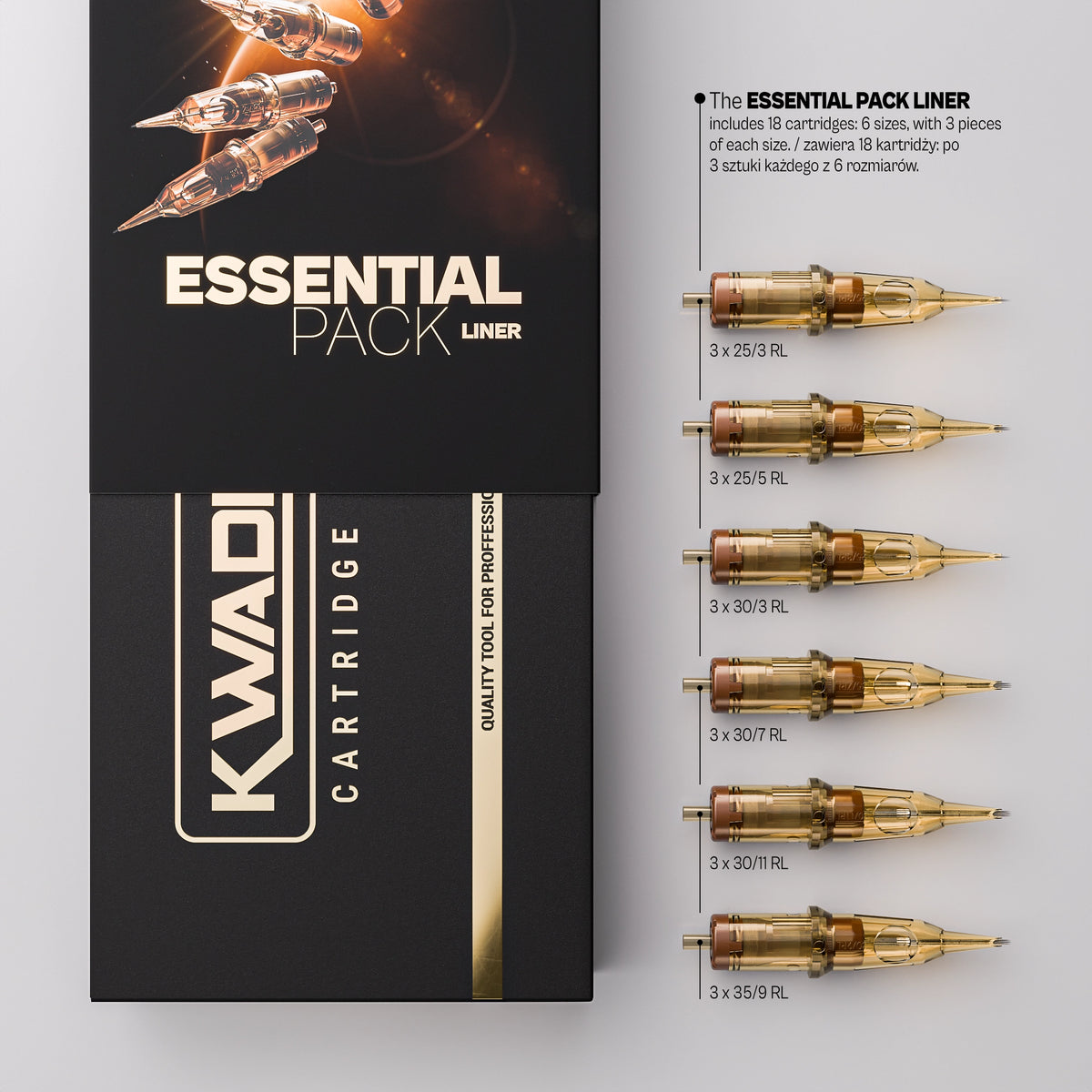 KWADRON Cartridges Essentials Pack 18pcs