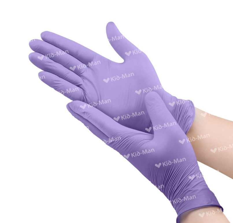 KID-MAN Violet Nitrile Gloves 100pcs