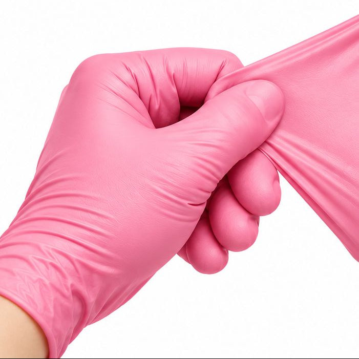 EASYCARE rožinės nitrilinės pirštinės – 100 vnt.