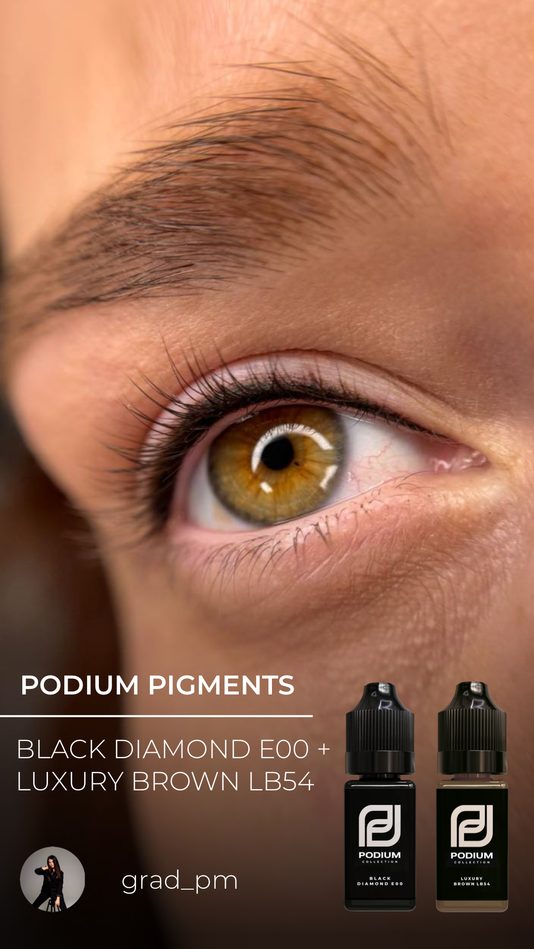 PODIUM - Eyeliner PMU Pigments - Black Diamond E00