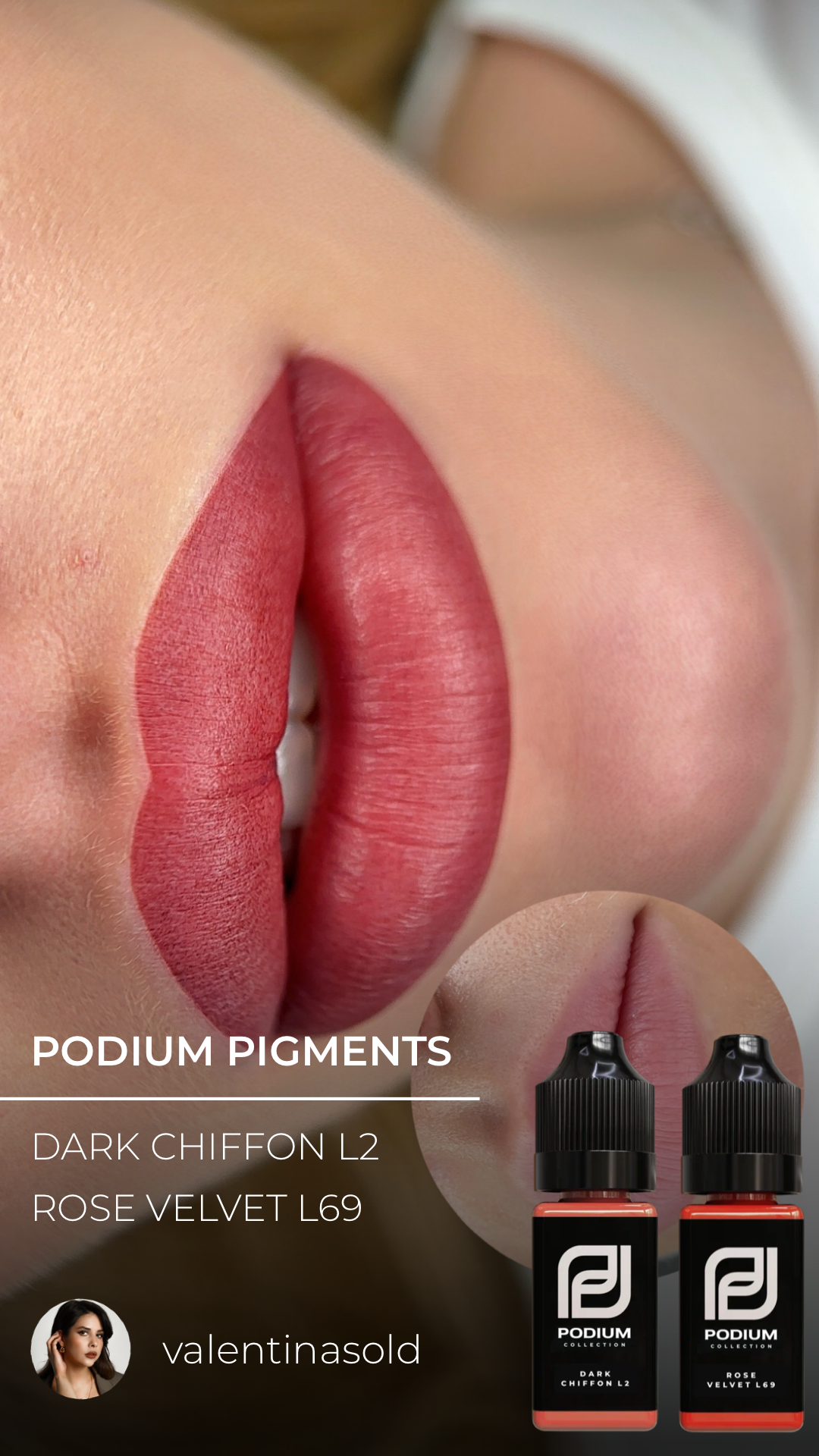 PODIUM - Lips PMU Pigments - Dark Chiffon L2