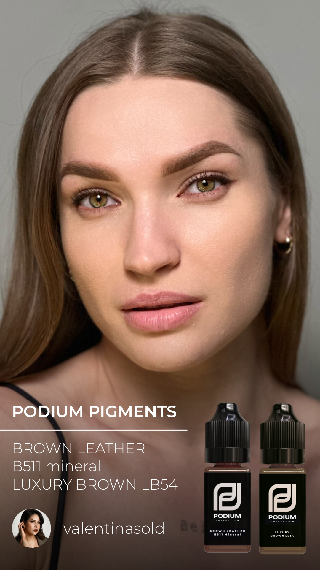 PODIUM - Brows Mineral PMU Pigments - Brown Leather B511