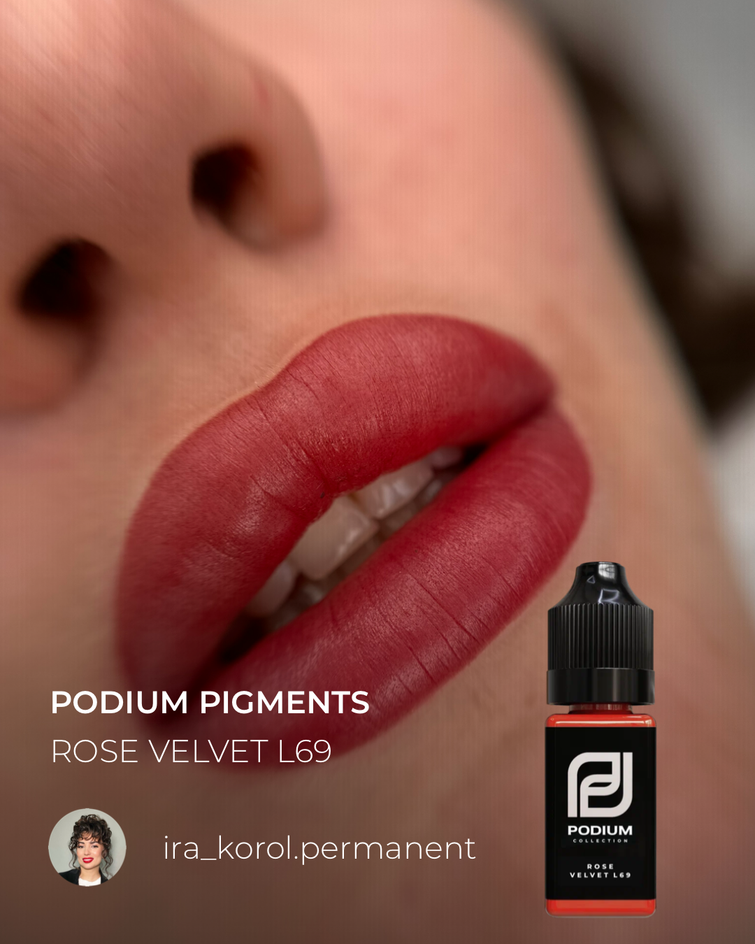 PODIUM - Lips PMU Pigments - Rose Velvet L69