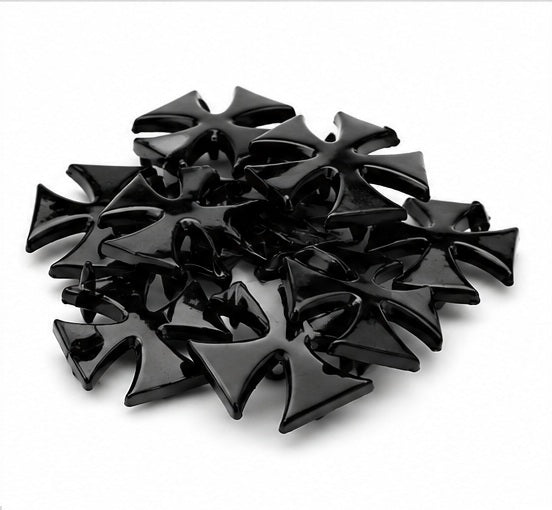 RIVETS Black Cross 10pcs
