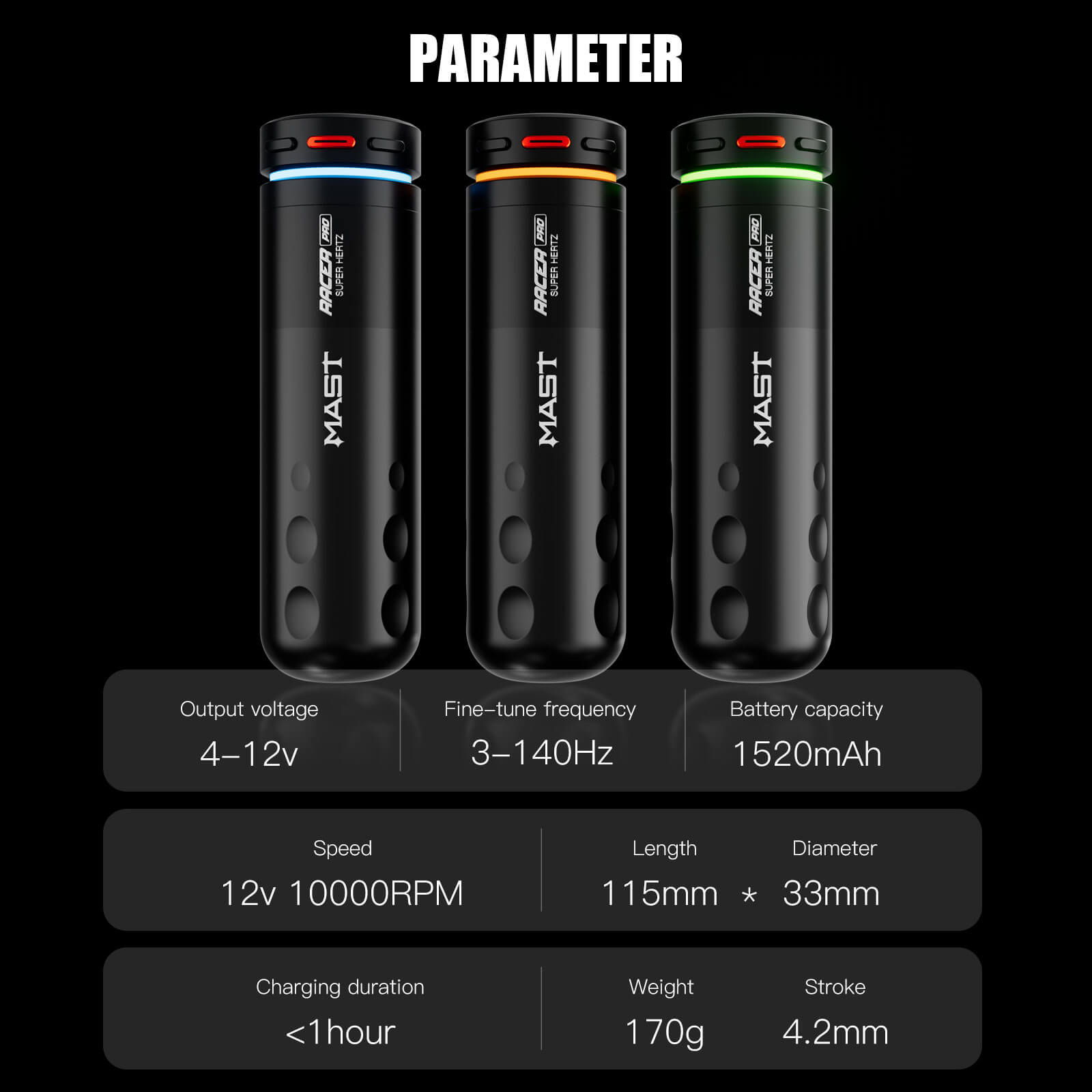 MAST Racer Pro Single Battery