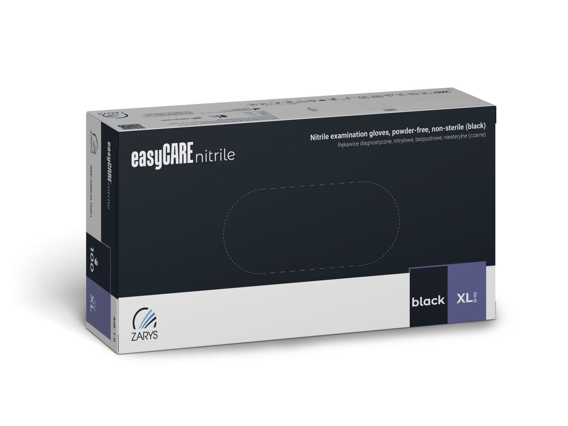 EASYCARE Nitrile Gloves Black 100pcs