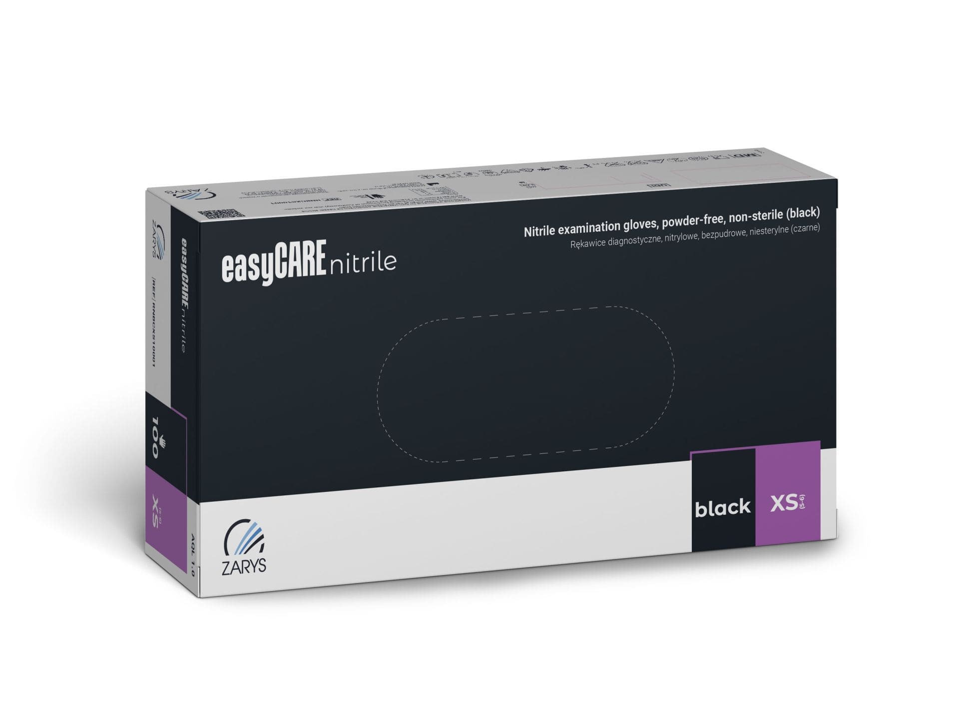 EASYCARE Nitrile Gloves Black 100pcs