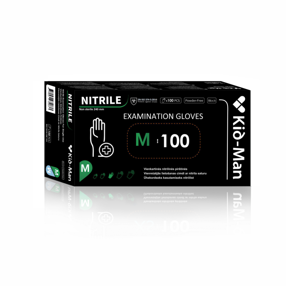 KID-MAN Nitrile Gloves Pink 100pcs