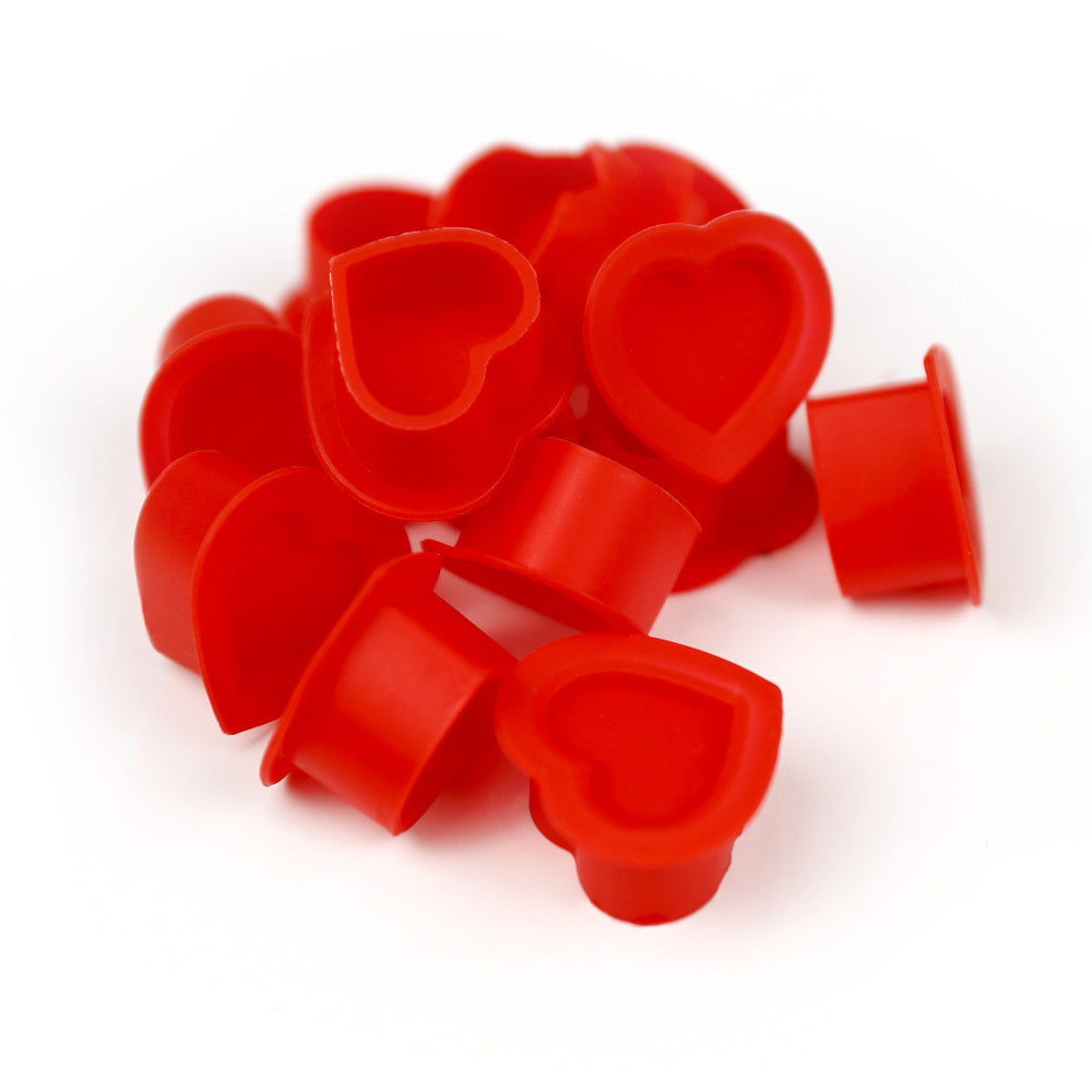 Silicone Heart Ink Cups 100pcs