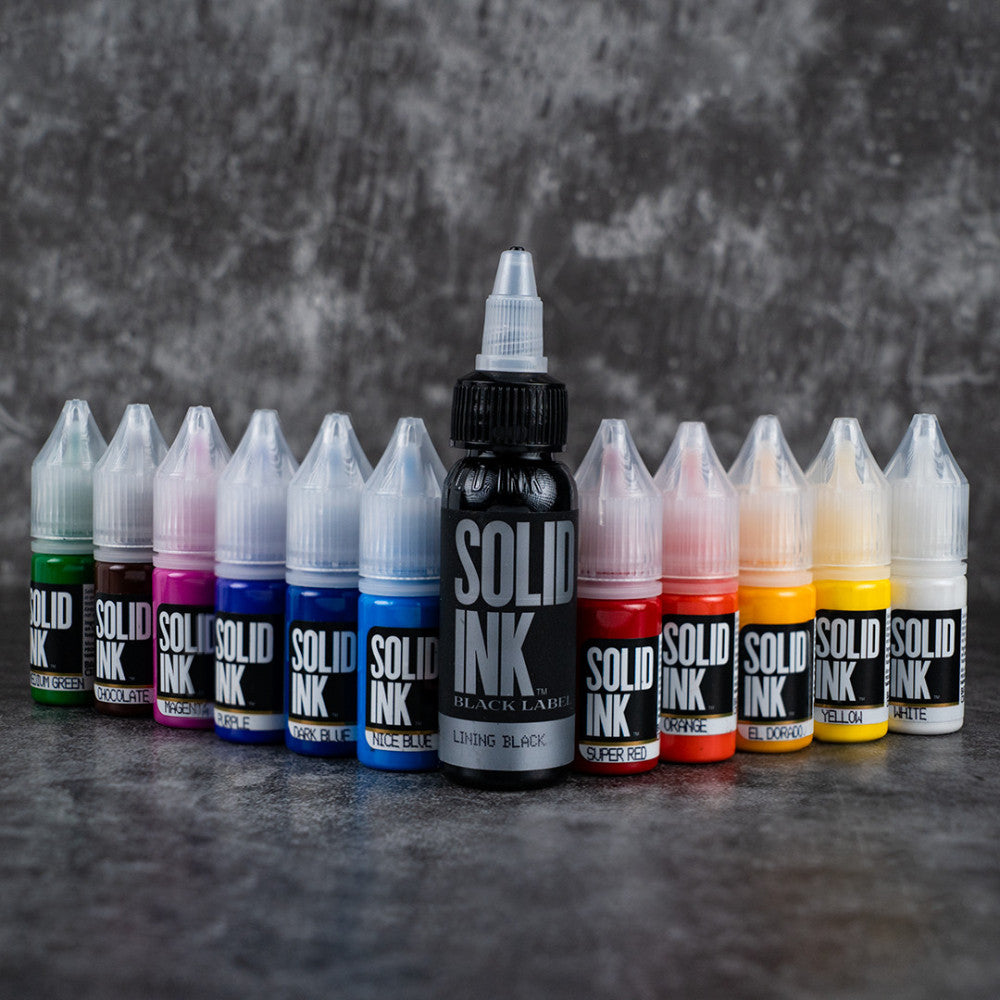 SOLID INK Mini Travel Set 11 Colors X 10ml, 1X30ml